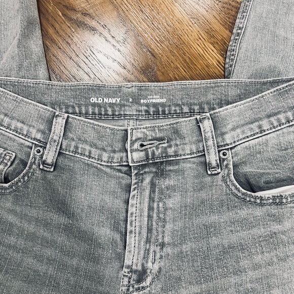 90s vintage old navy grey jeans with fringe detailing, - Picture 3 of 3